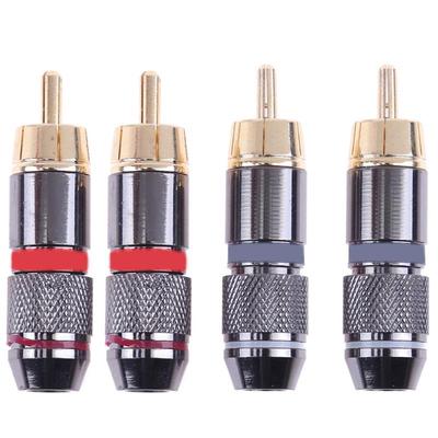 4PCS 4 Pin Speakon Connector Male Professional Speaker Audio Cable Plug adapter