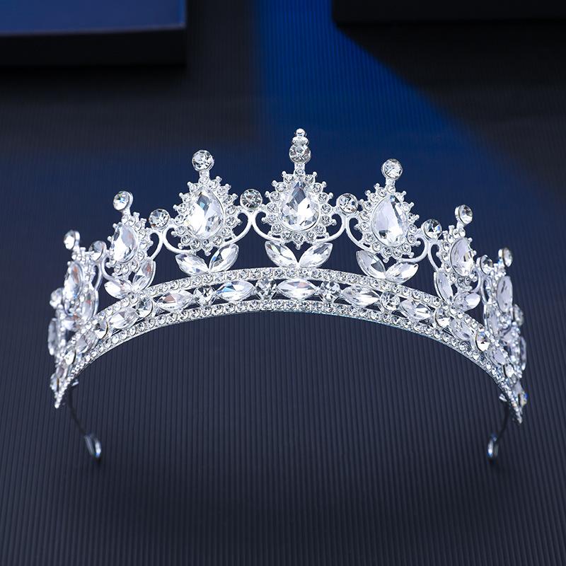DIEZI 11 Colors New Luxury Princess Crystal Tiara Women Wedding Party Elegant Bridal Bride Rhinestone Crown Hair Accessories