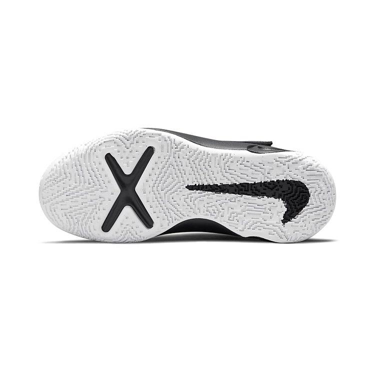 Nike Team Hustle D 10 Slip Resistant Cushioning Abrasion Resistant Low Top Children's Basketball Shoes Black White CW6736-004