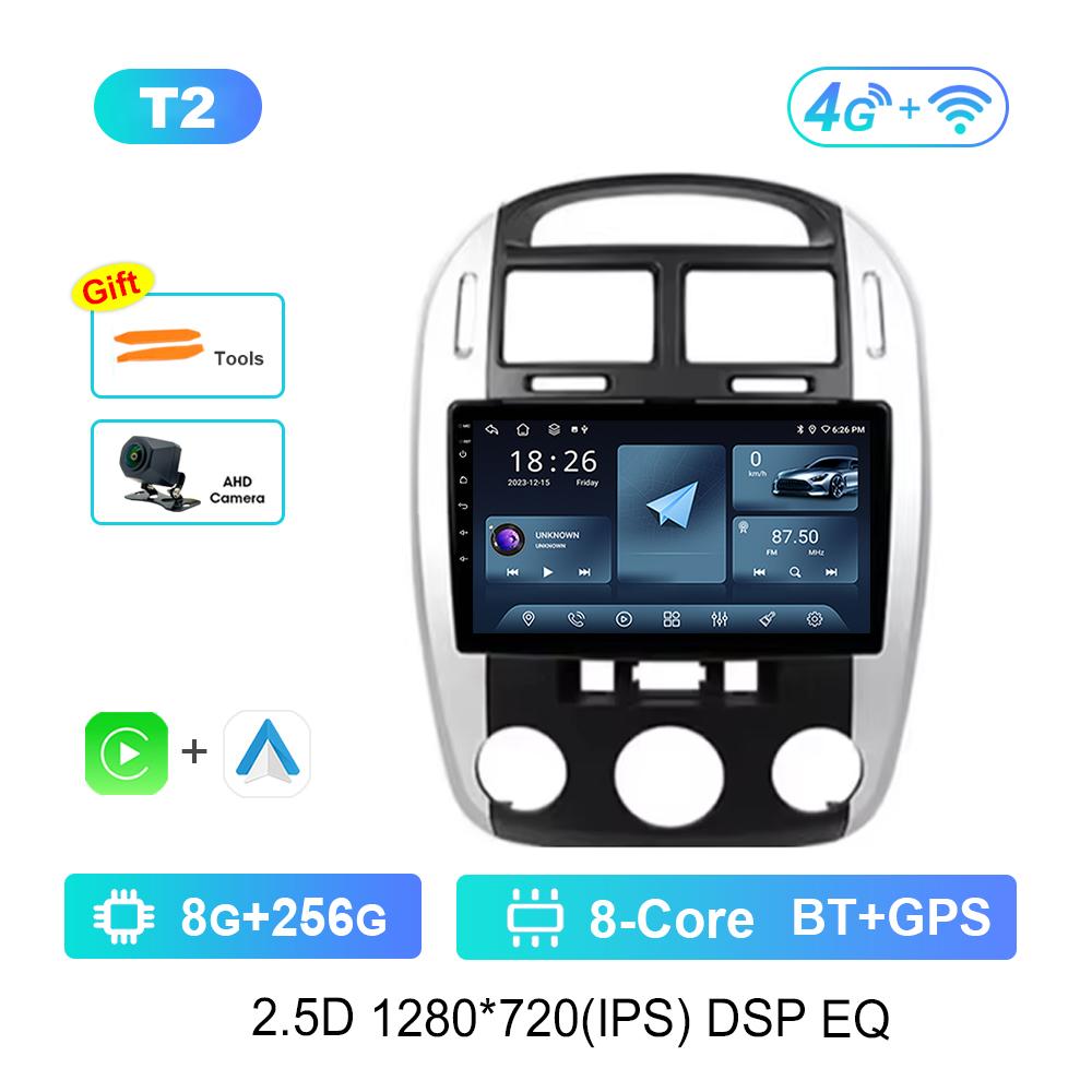 9 Inch GPS Navigation Android OS for Kia Cerato 2004 - 2008 4G DSP Stereo Car Radio Multimedia Player WiFi Bluetooth Cooling Fan