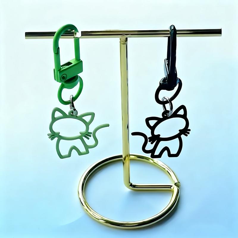 1PC Lobster Buckle Keychain Marker Alloy Creativity Cat Keychain Decoration DIY Gift Pendant Design Party