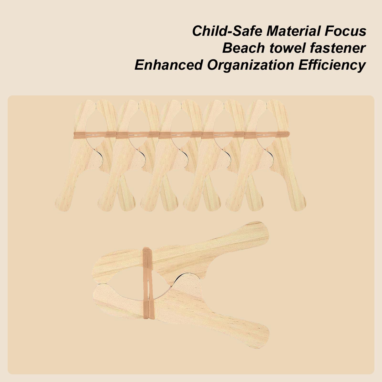 6 Pcs Wooden Play Clip Handmade Giant Clip Toys Wooden Clips For Curtains, Wardrobes, Balcony,Creative Wooden Clips CN