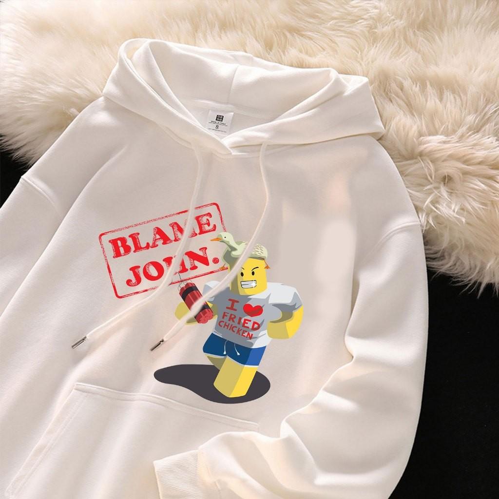 Blame John Printed Hoodie Sweatshirts Women Autumn Winter Funny Fashion Long Sleeve Fleece Hoodie Men Casual O-Neck Pullover