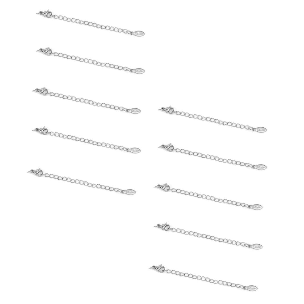 Elegant Tail Chain Extender 5cm Stainless Steel Tail Chain for Necklace Extensions Bracelet Lengthener Chain