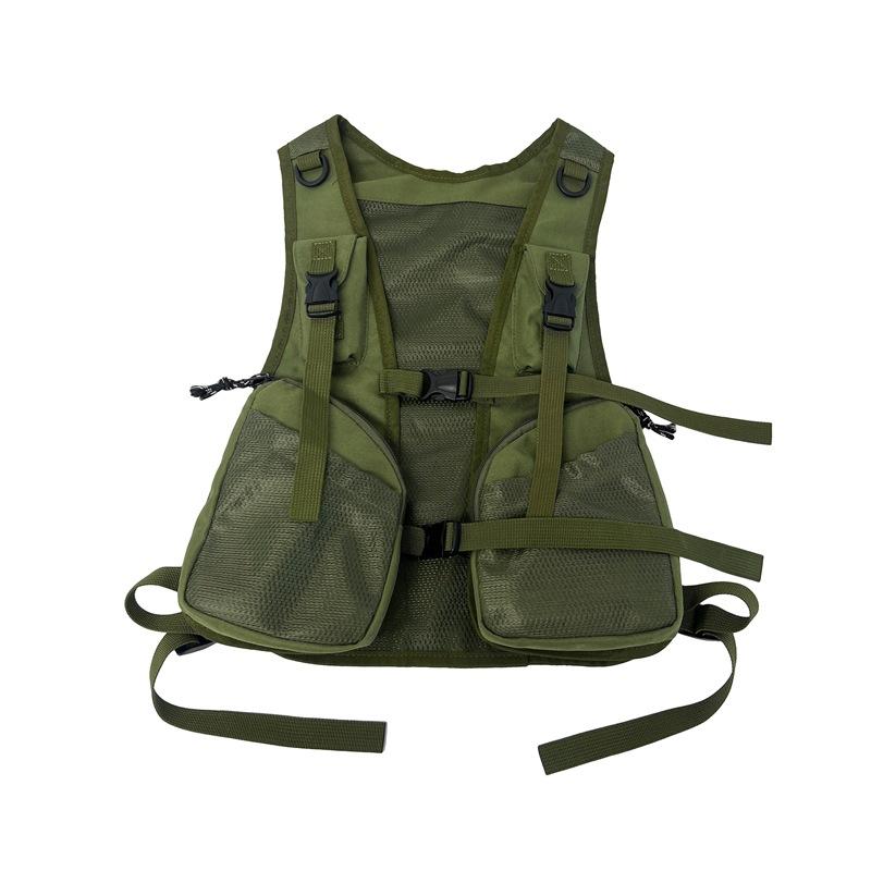 

Multi Pockets Tactical Hip Hop Cargo Vest Men Women Outdoor Sport Adjustable Punk Techwear Sleeveless Waistcoat One Size армия зеленый