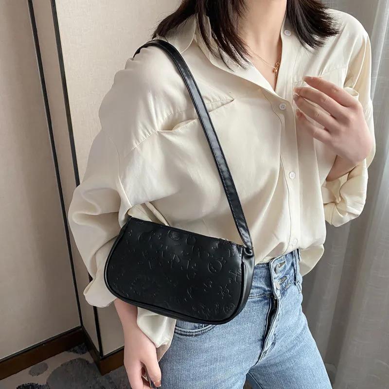 Handle Bag Women Retro Handbag PU Shoulder Totes Underarm Vintage Top Handle Bag Female Small Subaxillary Bags Clutch
