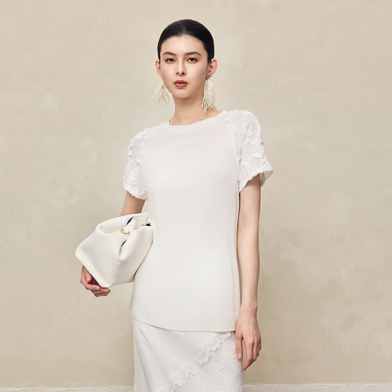 HECO Women s New Chinese Style Acetate Blend Short-Sleeve T-shirt L