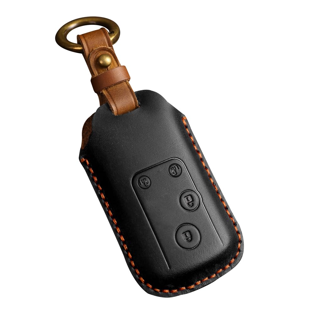 

Kinotaka Honda Exclusive Genuine leather smart key case Odyssey Step Wagon Accord Elysion Insight CR-Z/V Freed Stream Fit Zest Life 4 buttons Black чёрный