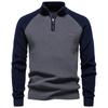 Pull d'automne pour homme à col rond avec mélange de coton stretch pour un style urbain décontracté