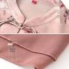Datang Furen Mid-Aged Women's 3/4 Sleeve Stand Collar Blouse