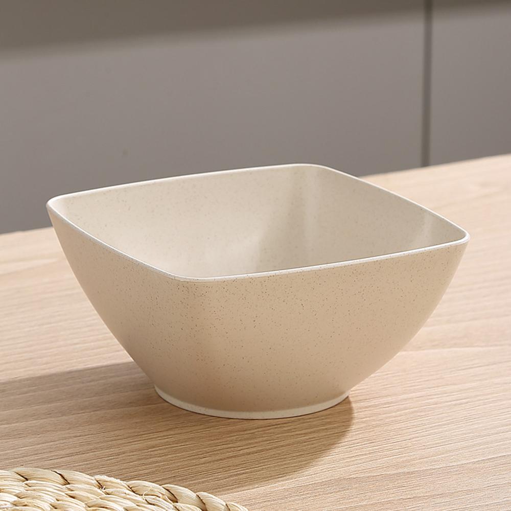 

1Pc Plastic Household Rice Bowl Nordic Style Large-capacity Noodle Bowl Thickened Wheat Straw Soup Bowls Kitchen Tableware Tools бежевый