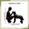 Man and Dog Statue Lover Friendship Figurine Minimalist Craft Collection Sculpture Ornament for