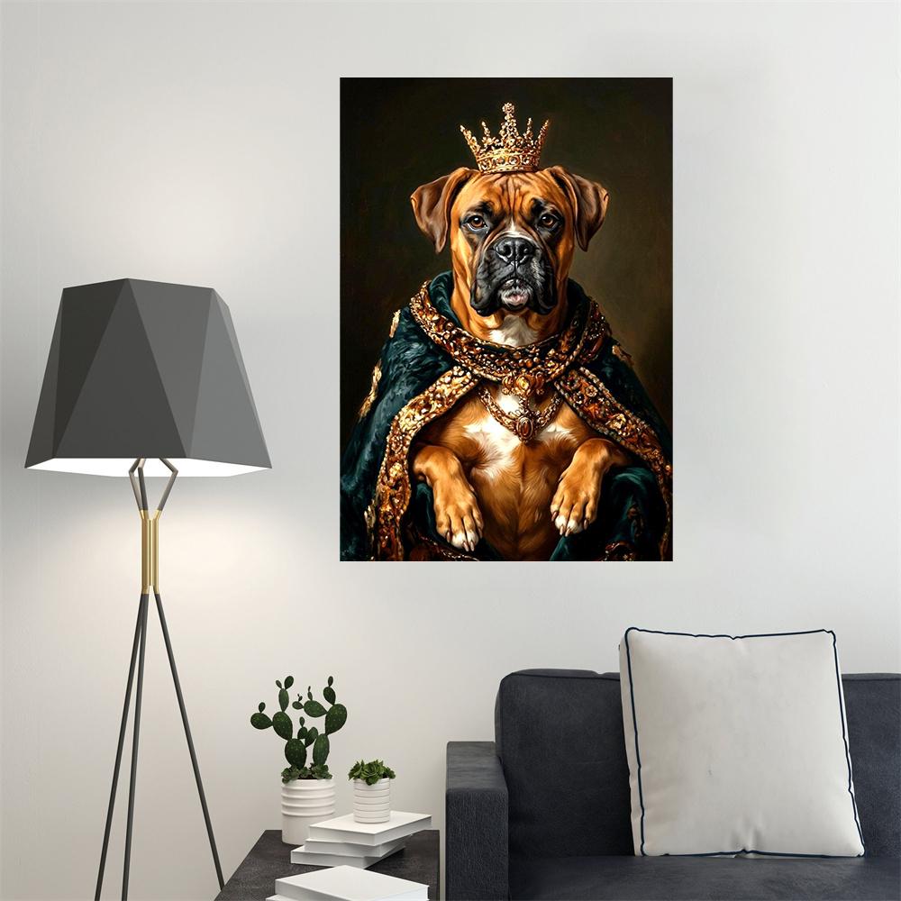 Stampe Floreali Vintage Ritratti di Animali Arte Botanica Cane e Gatto Poster Ritratti di Animali Floreali Vintage Illustrazione di Animali Pittura su Tela