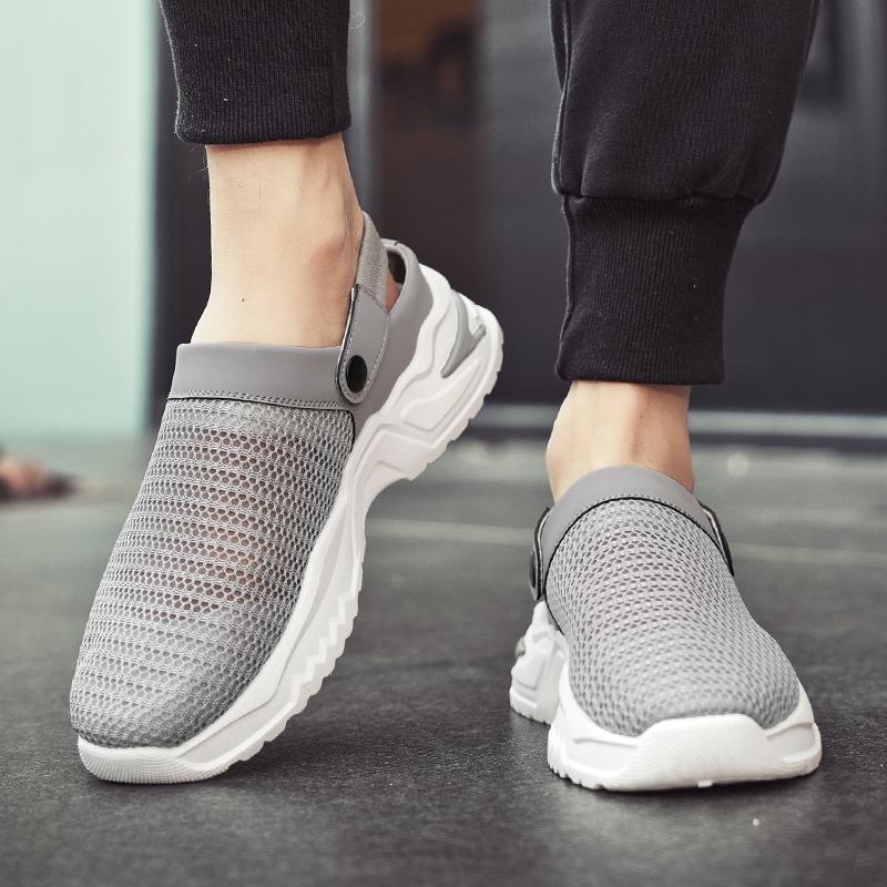 Fashion New Summer Breathable Sandals Net Surface Beach Shoes Leisure Hollow Wear-resistant Frame Shoes Slip-On Comfortable Casual Sneak