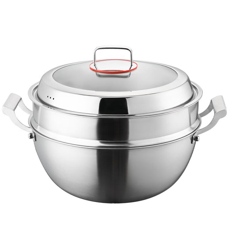 Zhuchuang Jingpin 34cm 316 Stainless Steel Deep Wok