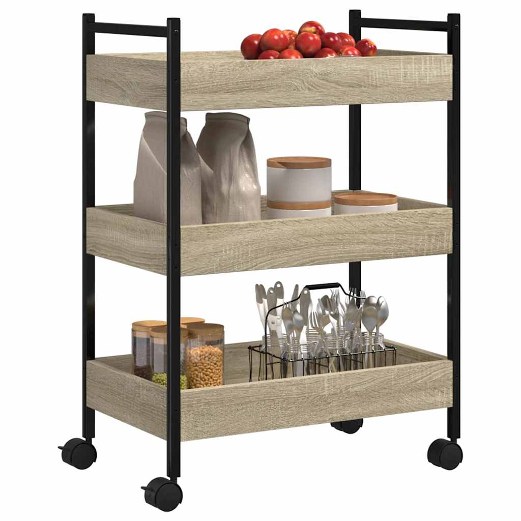 Kitchen Trolley Sonoma Oak 50x30x70 cm Particleboard