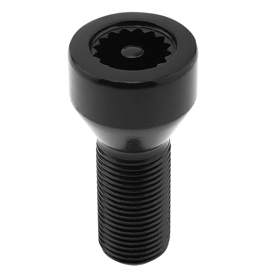 5pcs 36136786191 M14x1.25mm Wheel Lock Set Lug Nuts Bolt Fit for BMW Mini, I3 I8 M2 M4 F80 X2 X4 X6 with Master Key, Black Anti-Theft Wheel Stud Bolt