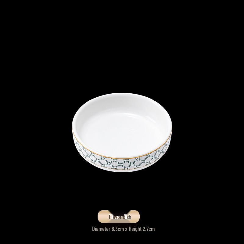 Geometric High-End Bone China Tableware Set for Hotels and Restaurants