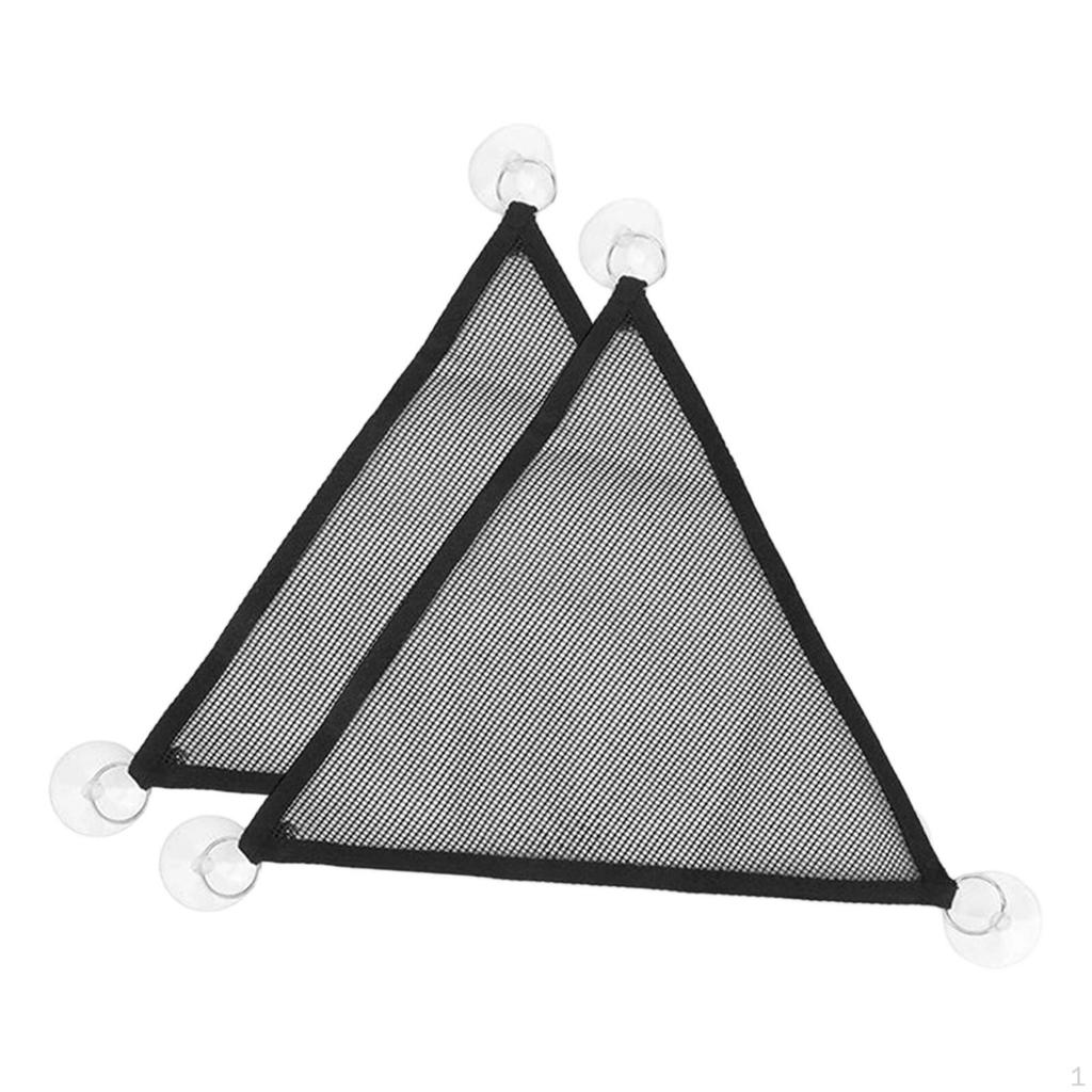 2 Bearded Dragon Hammocks, Accessories with Suction Cup, Breathable Nylon Mesh, Black, for