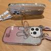 Glitter Lanyard Silicone Case with Bracket for iPhone 13/14/15 Pro Max & 16