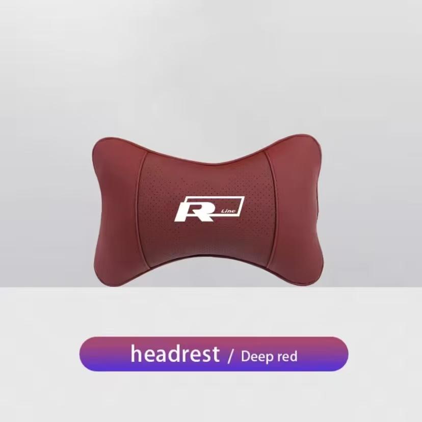 Car Tire Valve/ Car Headrest/Lumbar Support Auto Neck Pillow Waist Cushion For VW GTI Polo Golf MK7 Passat B6 Tiguan Jetta T-ROC