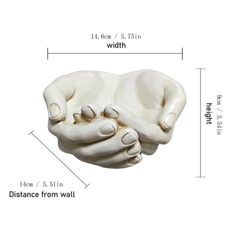 

Resin Ornament Hand Held Design Potted Plant Handicraft Hangable Wall Decoration Storage Box Creative Organizer Figurines Decor