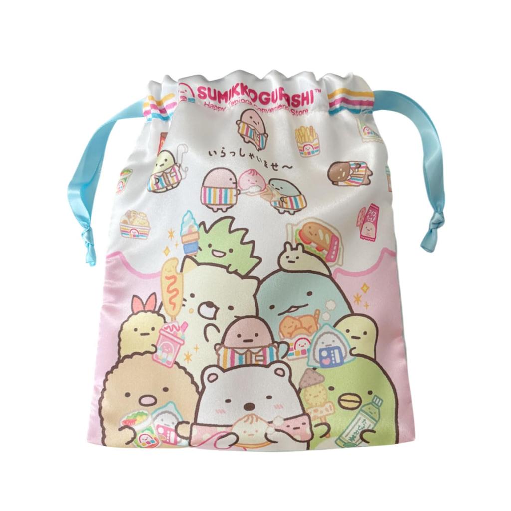 Small Planet Sumikko Gurashi Ribbon Drawstring Bag Wakuwaku Tapioca Convenience Store