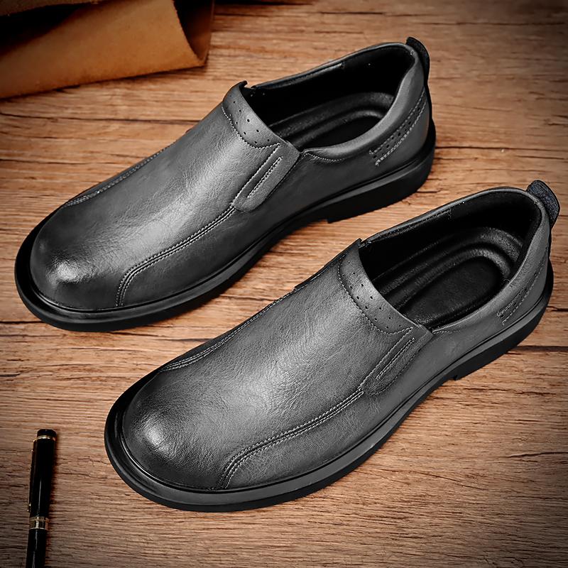 Fashion Men's Leather Shoes Slip on Dress Shoes Wedding Shoes