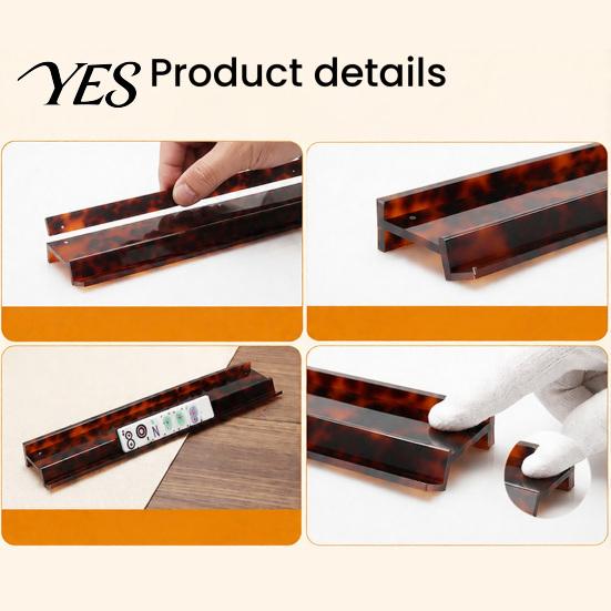Magnetic Tile Pusher Rack 1/4Pcs American Mahjong with Pusher, Non-slip Acrylic Mah Jongg Holder & Bar, Accessories for Home Party Play