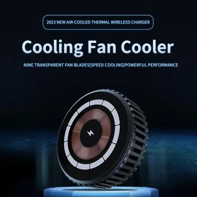 Tragbarer magnetischer Handykühler mit 15W kabelloser Ladefunktion für Qi2 iPhone 16 15 14 13 Pro Max Schnelllade-Lüfter