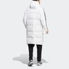 Adidas 3ST Long Hooded Down Jacket With Logo Print Unisex Outerwear White HN2098