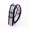 Black Nylon & Canvas Watch Strap with Vacuum-Plated Buckle