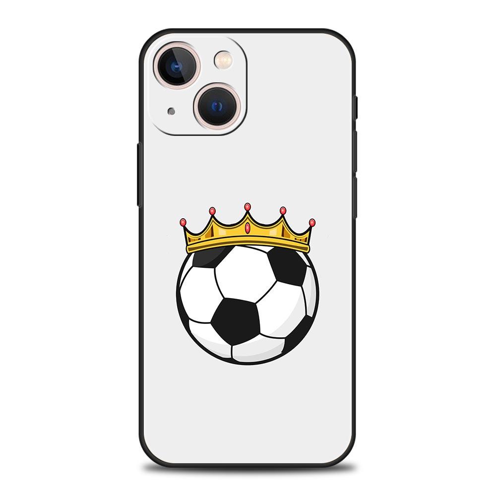 Phone Case For iPhone 17 16e 15 14 13 12 11 Pro Max SE 7 8 Plus Shell iPhone 16 Soft TPU Cover Soccer Heartbeat