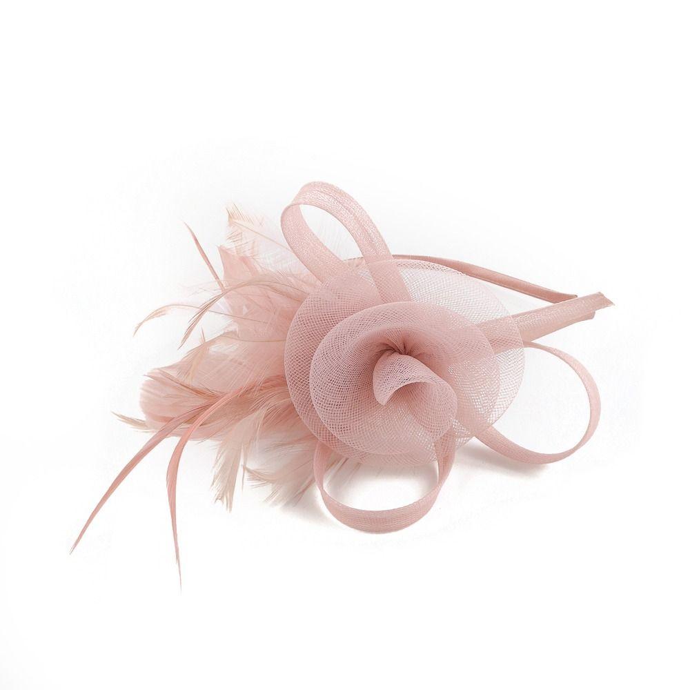 Abito Elegante Cappellino Piccolo Fascia per Capelli Fascinator Retrò Copricapo Piume Fascia in Rete Sposa
