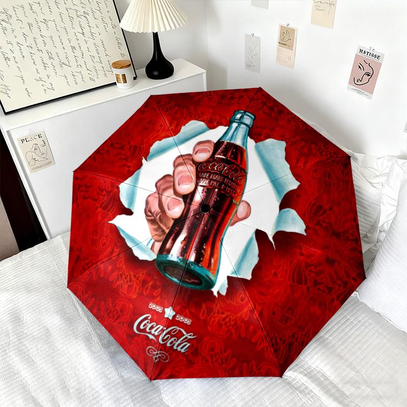 Christmas Gift Halloween Theme Bear Truck Coca Cola umbrella is suitable for all seasons, including home travel and outdoor activities Y26