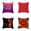 Festliche Rote Weihnachtsmann-Weihnachts-Kissenhülle für gemütliche Wohnzimmer-Sofa-Dekoration 18 Zoll