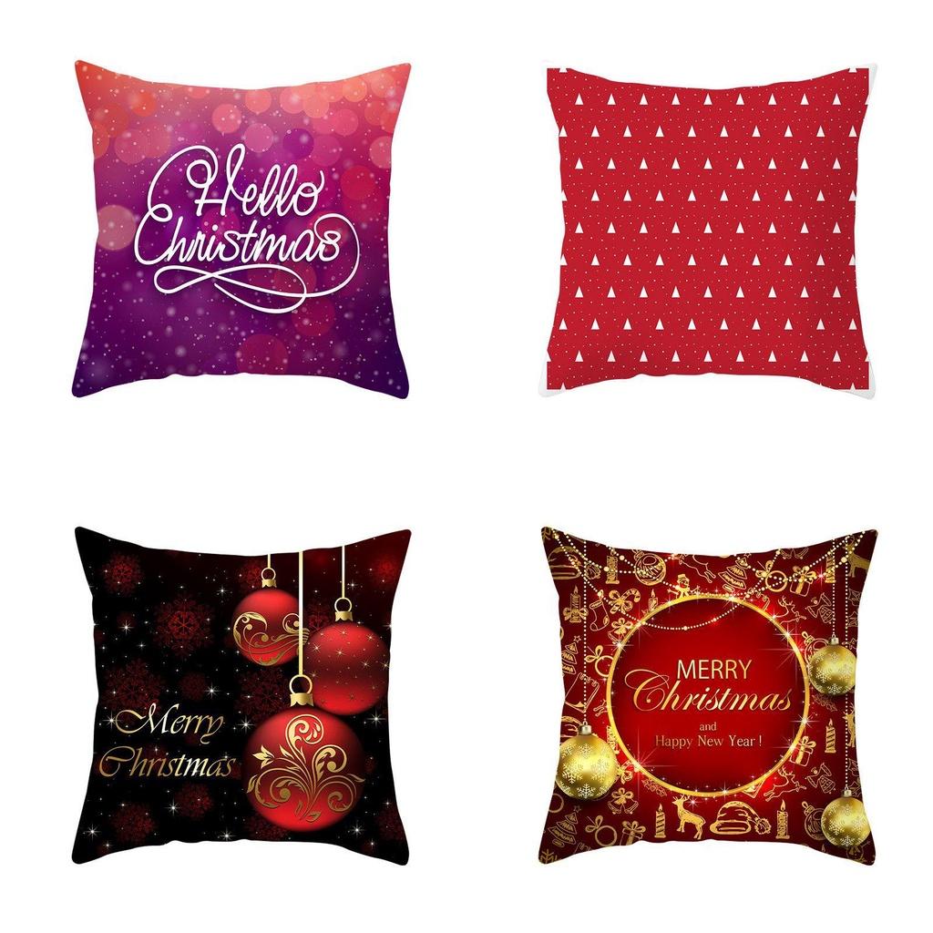 Festliche Rote Weihnachtsmann-Weihnachts-Kissenhülle für gemütliche Wohnzimmer-Sofa-Dekoration 18 Zoll