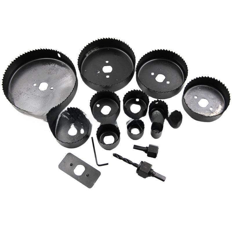18-Piece Plastic Box Hole Saw Set: 19mm-64mm Woodworking & Gypsum Ceiling Drill Bits