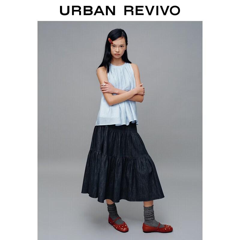 UR 2026 Spring Women's Casual Loose Round Neck Blouse