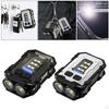 Keychain Flashlight Lightweight 8 Modes Waterproof Pocket Lights Work Light
