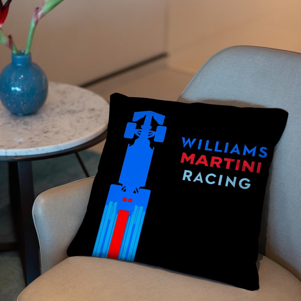 Racing Martini Stripe Cushion Cover 2-in-1 Reversible Plush Pillow Cover | Car/Sofa/Bed | Perfect Gift