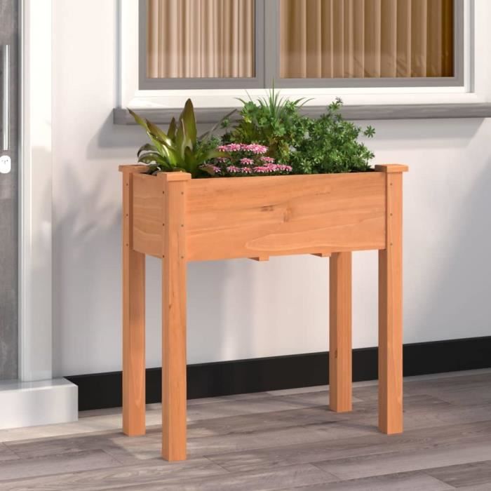 VidaXL Jardinière avec doublure marron 71x37x76cm bois massif de sapin 364231