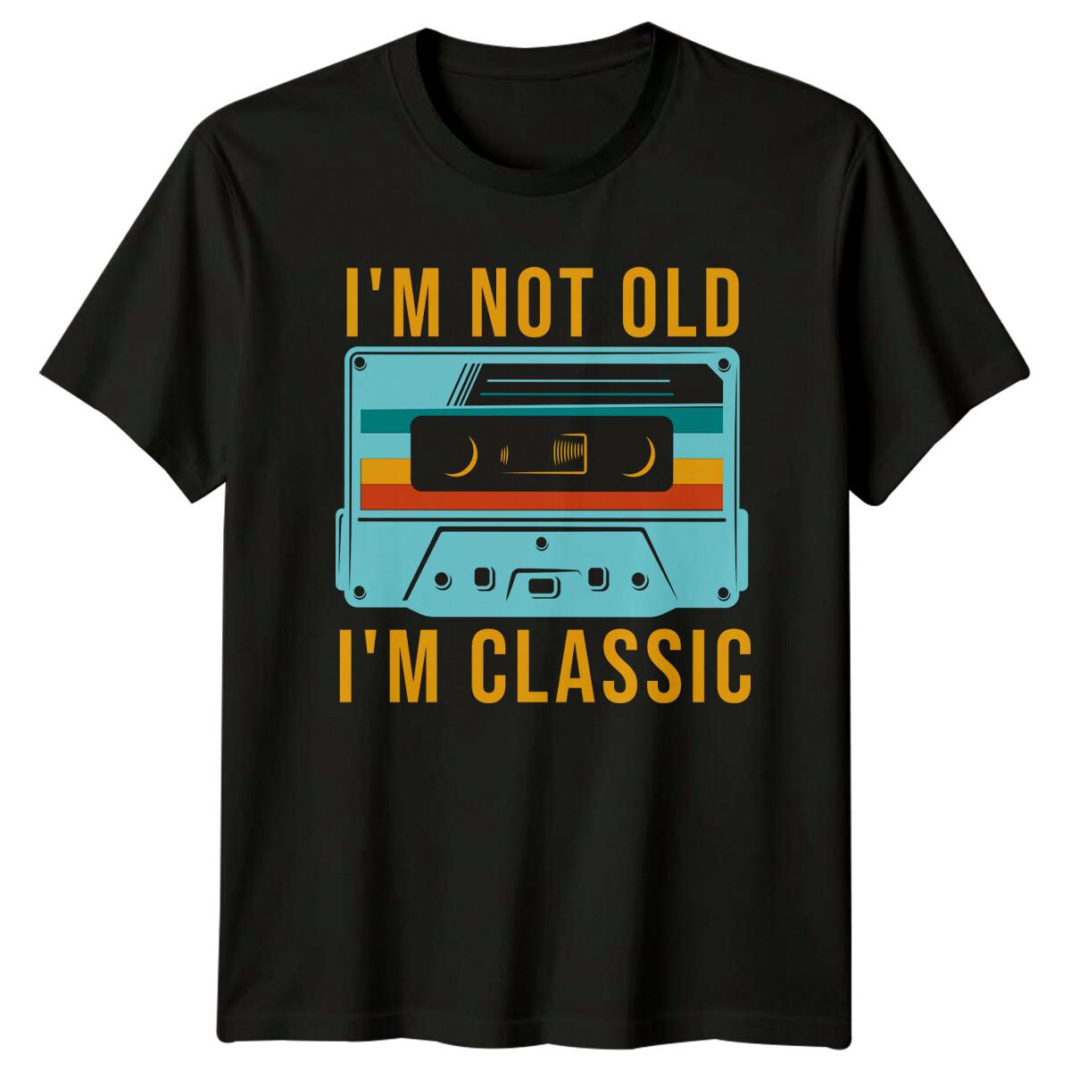 Ретро кассетная лента Я НЕ СТАРЫЙ Я КЛАССИКА Футболка в винтажном стиле 3XL
