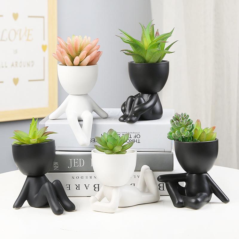Nordic Succulent Flowerpot Creative Ceramic Ornament Crafts Decor Plant Pot