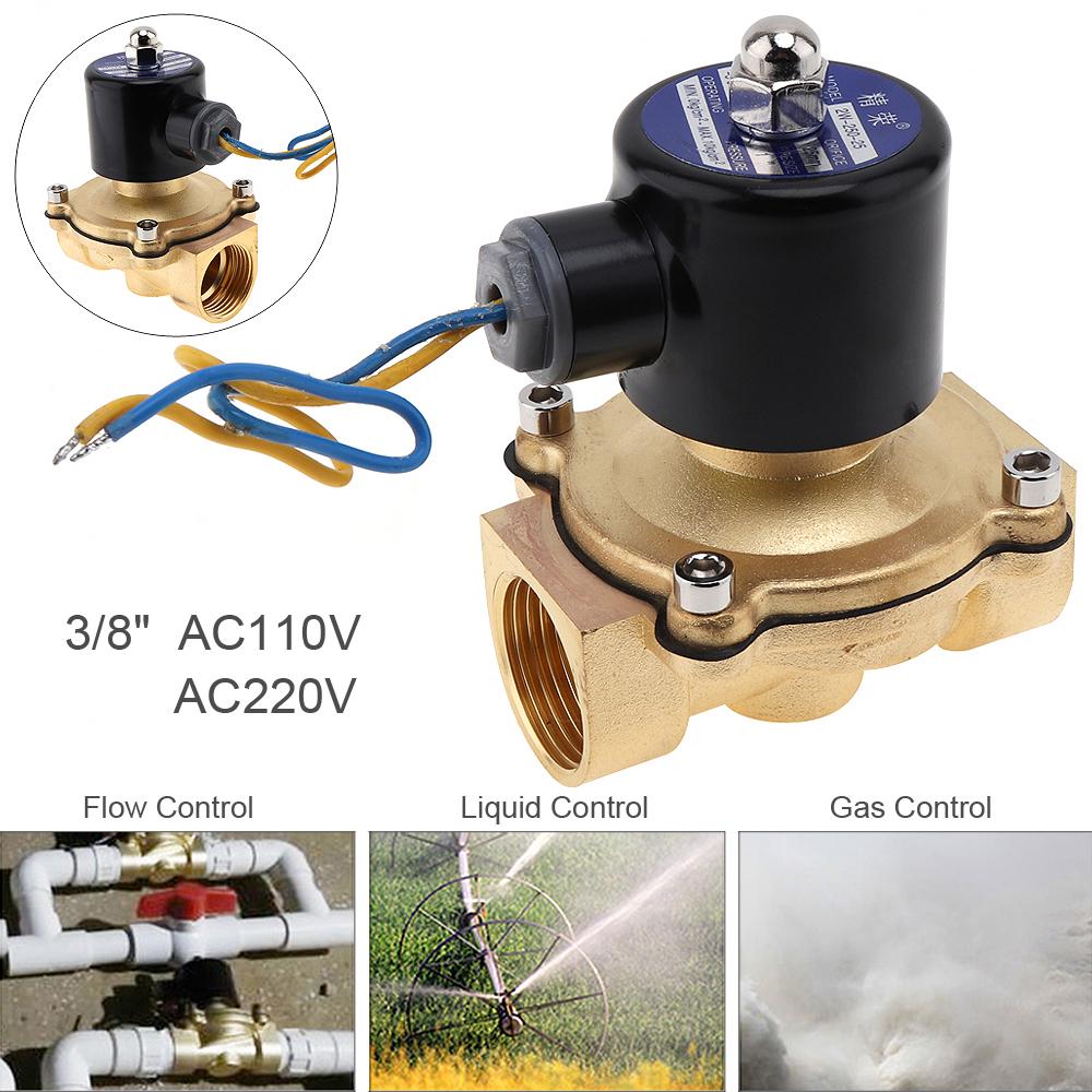 LANDUM AC220V V/álvula electromagn/ética el/éctrica N//C Magn/ética Interruptor de Flujo de Entrada de Aire y Agua N//C 1//2