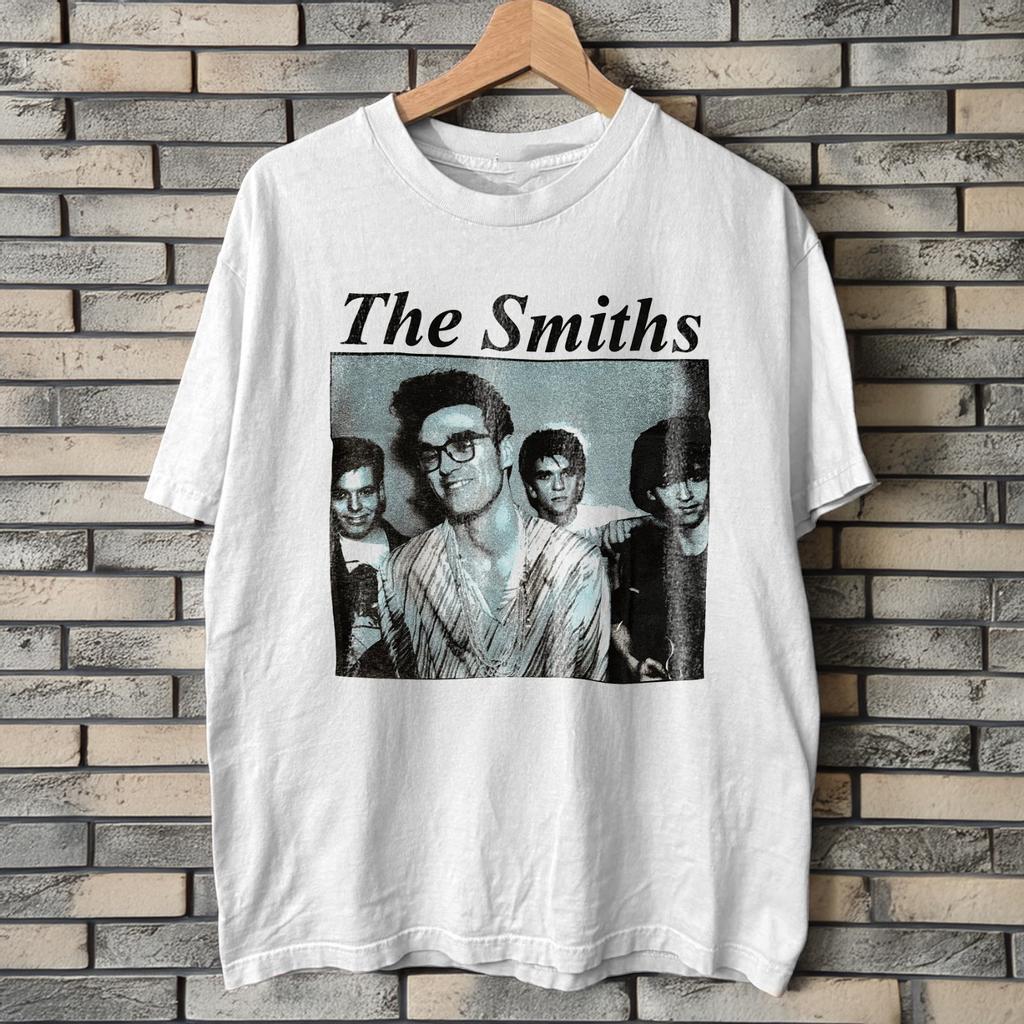 The Smiths Morrissey Witte Zware Katoenen T-shirt Maat S-5XL