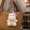 Stuffed Animal Hippos Plush Keychain PP Cotton Purple Hippos Plush Toy  Backpack Decoration