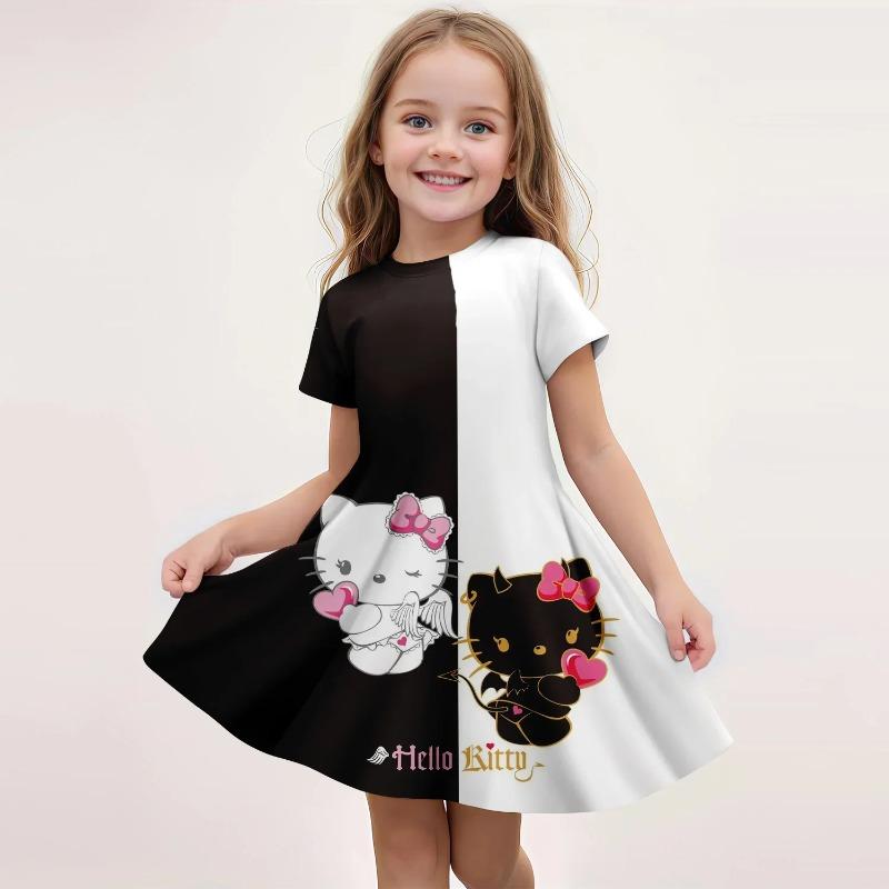 

Hot Sale Kids Girl Cosplay Hello Kitty 3d Princess Dress Girls Birthday Party Kuromi Dresses 110