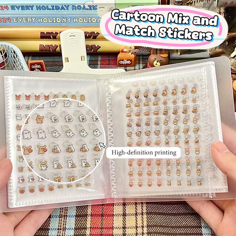1 Set Waterproof Cute Nose Gag Notebook Storage Book Stickers Nail Art Stiers Girls Cartoon Decorative Patches Prank Toys