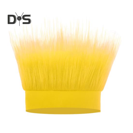 

Мягкая плюшевая повязка на голову, реквизит для костюма, реквизит для выступлений в стиле хип-хоп, клубная вечеринка, эластичная шапка-парик, имитация шапки-бини с короткими волосами жёлтый